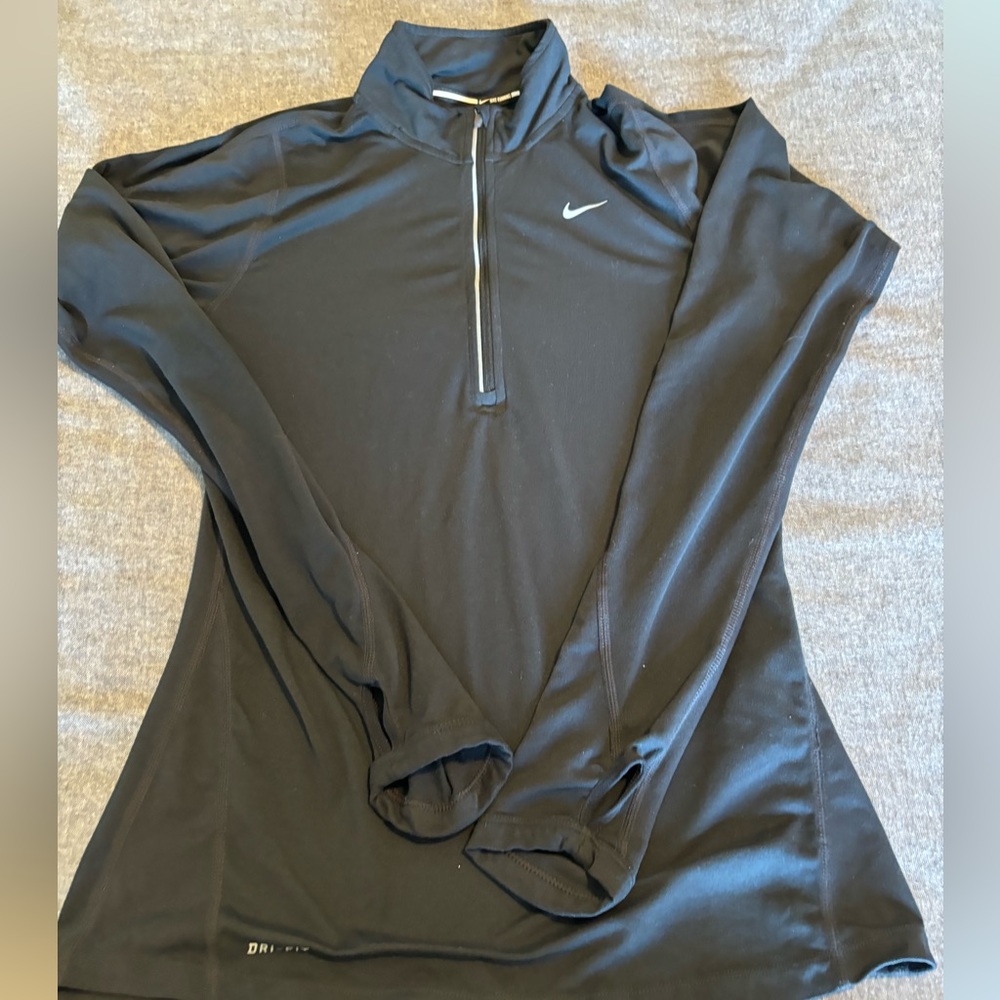 Nike, Nike Element Half‎ Zip-top, Size XS, black w grey